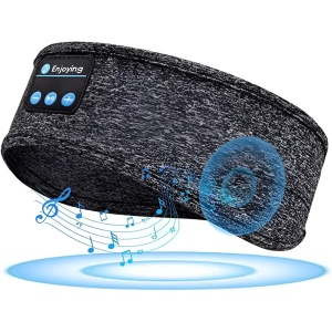 BASHIR HOUSE Auriculares Inalámbricos Bluetooth. Auriculares Deportivos para Dormir: Sumérgete en el Entrenamiento, Correr y Yoga con Altavoces Integrados (Color Gris Oscuro)