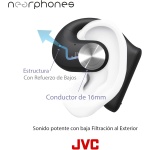 JVC Auriculares Inalámbricos Bluetooth 5.1 para Casa, Oficina y Otros Interiores - Diseño Abierto, Doble Micro, Resistencia al Agua IPX4 y 17 Horas de Batería - HA-NP35T-B, Negro - Imagen 7