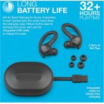JLab Go Air Sport - Auriculares Bluetooth Deportivos, Auriculares Inalambricos Deportivos - 32 Horas Autonomia, Auriculares Deportivos Sonido EQ3 Resistente al Sudor, Audifonos Inalambricos, Grafito - Imagen 6