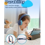 Tronsmart KH01 Auriculares para Niños, Volumen de Seguridad Plegable 85/93dB, HD Estéreo Conector de 3,5 mm Auriculares Supraaurales con Cable para Niñas y Niños, Escuela, Viajes, Tabletas - Azul - Imagen 5