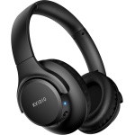KVIDIO Auriculares Inalambricos Bluetooth, 65 Horas de Reproducción Auriculares Bluetooth, Cascos Ligeros Plegables con Micrófono, Graves Profundos (Negro) - Imagen 1