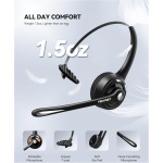 TECKNET Auriculares Bluetooth,inalámbricos con micrófono con cancelación de Ruido, de Silencio para Camionero/teléfono móvil/PC/Call Centro/Skype - Imagen 6