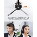 TECKNET Auriculares Bluetooth,inalámbricos con micrófono con cancelación de Ruido, de Silencio para Camionero/teléfono móvil/PC/Call Centro/Skype - Imagen 5