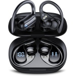 CASCHO Auriculares Inalambricos Bluetooth 5.3,Cascos Inalambricos Bluetooth HD Mic, 56H de Juego, Llamada ENC HD, Pantalla LED, Auriculares Bluetooth Deportivos con IPX7 Impermeable, USB-C - Imagen 1