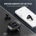 Renimer Auriculares Inalámbricos Bluetooth 5.3 con 4 HD Mic, 40H HiFi Estéreo Cascos Inalámbricos Bluetooth con Pantalla LED, Reducción de Ruido, 14.2 mm Controlador Dinámico, IP7 Impermeable - Imagen 7