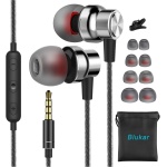 Blukar Auriculares In Ear, Auriculares con Micrófono y Cable Cómodo Reducción Ruido Sonido Estéreo Control de Volumen para Todos los Dispositivos de Auriculares de 3.5mm - Imagen 1