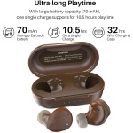 TOZO NC9 Auriculares Bluetooth con cancelación Activa Control táctil 5.0 en la Oreja Auriculares estéreo con Estuche de Carga, de micrófono Integrados Bajos Profundos Premium para Deportes Marrón - Imagen 6