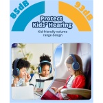 Tronsmart KH01 Auriculares para Niños, Volumen de Seguridad Plegable 85/93dB, HD Estéreo Conector de 3,5 mm Auriculares Supraaurales con Cable para Niñas y Niños, Escuela, Viajes, Tabletas - Azul - Imagen 3