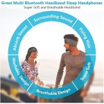 BASHIR HOUSE Auriculares Inalámbricos Bluetooth. Auriculares Deportivos para Dormir: Sumérgete en el Entrenamiento, Correr y Yoga con Altavoces Integrados (Color Gris Oscuro) - Imagen 6