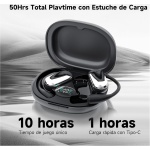 Auriculares Oreja Abierta Bluetooth 5.4, Auriculares Inalámbricos Deportivos con Gancho, Reproducción de 50H Pantalla LED, Auriculares con micrófono Incorporado, Control Táctil, IP7 Impermeable - Imagen 5