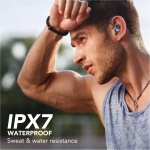 Auriculares Inalámbricos Deportivos, Auriculares Bluetooth 5.3 con 4 HD Mic, HiFi Estéreo Cascos Inalambricos, Auriculares in Ear Running con Gancho, 80H/LED Reducción de Ruido Cascos, IP7 Impermeable - Imagen 5