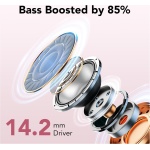 Auriculares Inalámbricos Bluetooth, Auriculares Bluetooth 5.3, 4 Mic con Reducción de Ruido ENC, 50H con Graves, Cascos Inalambricos Bluetooth IP7 Impermeable, Carga Rápida USB-C, Ajuste Cómodo - Imagen 2