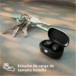 PHILIPS TAT1209BK Auriculares True Wireless con Bluetooth - Auriculares pequeños, Gran Valor, un Sonido Natural con Graves dinámicos, Llamadas nítidas y Estuche de Carga tamaño Bolsillo - Negro - Imagen 7