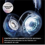 SteelSeries Arctis Nova Pro Wireless Xbox, Auriculares Gaming multisistema, Controlador neodimio, Cancela Ruido, Infinity Power System, Inalámbrico, Xbox, PS5, PS4, PC, Switch, Mobile, Blanco - Imagen 4