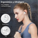 Auriculares Inalambricos Bluetooth, Auriculares Bluetooth 5.3 HIFI Sonido Envolvente con 4ENC Cancelacion Ruido Mic, 48H Cascos Inalambricos Comodidad Ligera, Pantalla LED, IP7 lmpermeable Auriculares - Imagen 6