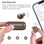 TOZO NC9 Auriculares Bluetooth con cancelación Activa Control táctil 5.0 en la Oreja Auriculares estéreo con Estuche de Carga, de micrófono Integrados Bajos Profundos Premium para Deportes Marrón - Imagen 4
