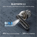 Renimer Auriculares Inalámbricos Bluetooth 5.3 con 4 HD Mic, 40H HiFi Estéreo Cascos Inalámbricos Bluetooth con Pantalla LED, Reducción de Ruido, 14.2 mm Controlador Dinámico, IP7 Impermeable - Imagen 2