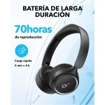 Soundcore Auriculares Inalámbricos Bluetooth Diadema H30i, Diseño Plegable, Graves Puros, 60H de Reproducción, Bluetooth 5.3, Ligeros y Cómodos, Conectividad de App, Conexión Multipunto - Imagen 3