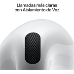 Apple AirPods 4, Auriculares inalámbricos, Bluetooth, con Audio Espacial Personalizado, Resistentes al Agua y el Sudor, Estuche de Carga USB-C, Chip H2 y hasta 24 Horas de autonomía - Imagen 5