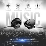 GAMURRY Auriculares In Ear con Microfono,Auriculares con Bajos potentes,Soporte Control de Volumen de Llamadas(Clavija de 3,5 mm) para Samsung,Xiaomi,Huawei,LG,Google Pixel etc-Negro - Imagen 2