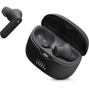 JBL Auriculares Tune Beam In-Ear, inalámbricos, resistentes al agua, cancelación de ruido y tecnología de 4 micrófonos, con batería de hasta 48 horas de duración, en negro