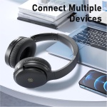 Falebare Cascos Inalambricos Bluetooth, Auriculares Cancelacion Ruido, Auriculares Inalambricos Bluetooth Diadema con Graves Profundos, 100 h para Adultos, Viajes, Casa, Oficina - Imagen 6