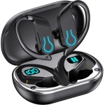 Mosyxe Auriculares inalambricos Deportivos, 2024 Auriculares Bluetooth 5.3 con HiFi Estéreo, HD Micrófono, 120H Cascos Inalambricos con Pantalla LED, IPX7 Impermeable Auriculares para Sport/Running - Imagen 1