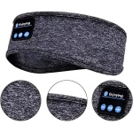BASHIR HOUSE Auriculares Inalámbricos Bluetooth. Auriculares Deportivos para Dormir: Sumérgete en el Entrenamiento, Correr y Yoga con Altavoces Integrados (Color Gris Oscuro) - Imagen 3