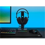 Corsair HS80 RGB WIRELESS Auriculares Inalámbricos para Juegos Multiplataforma RGB - Dolby Atmos - Micrófono Omnidireccional - Compatible con iCUE - PC, Mac, PS5, PS4 - Carbono - Imagen 2