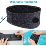 BASHIR HOUSE Auriculares Inalámbricos Bluetooth. Auriculares Deportivos para Dormir: Sumérgete en el Entrenamiento, Correr y Yoga con Altavoces Integrados (Color Gris Oscuro) - Imagen 7