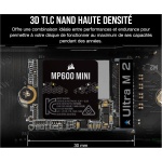 Corsair MP600 Mini 1 TB M.2 NVMe PCIe x4 Gen4 SSD – M.2 2230 – hasta 7.000MB/seg Lectura Secuencial – NAND 3D TLC de Alta Densidad – Ideal para Steam Deck y Microsoft Surface – Negro - Imagen 6