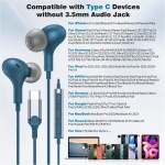 Auriculares USB C para iPhone 16 15 Pro MAX,Magnéticos In-Ear Auriculares con Micrófono Cancelación de Ruido Tipo C Auriculares para Pixel 8 Pro 7a Samsung A54 A34 Galaxy A55 A35 A33 A53 S24 Mi 13 14 - Imagen 4