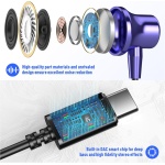 Auriculares USB C para iPhone 16 15 Pro MAX Galaxy A55 A35 A34 A54 5G,Magnéticos Cancelación Ruido Estéreo Tipo C Audifonos con Micrófono USB C Audifonos para Xiaomi Poco X6 Pro Pad 5 6 Pixel 8 Pro 7 - Imagen 5