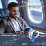 Auriculares Inalambricos Bluetooth, Auriculares Bluetooth 5.3 HIFI Sonido Envolvente con 4ENC Cancelacion Ruido Mic, 48H Cascos Inalambricos Comodidad Ligera, Pantalla LED, IP7 lmpermeable Auriculares - Imagen 3