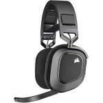 Corsair HS80 RGB WIRELESS Auriculares Inalámbricos para Juegos Multiplataforma RGB - Dolby Atmos - Micrófono Omnidireccional - Compatible con iCUE - PC, Mac, PS5, PS4 - Carbono - Imagen 1