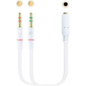 Cable audio 1xjack - 3.5 a 2xjack - 3.5 nanocable