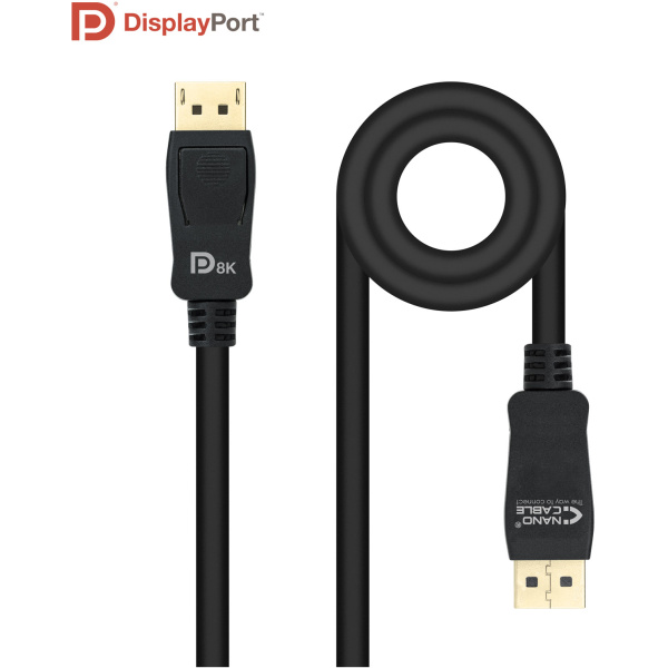 Cable nanocable displayport 1.4 certificado vesa