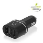 Cargador usb ewent coche 3 puertos - Imagen 1