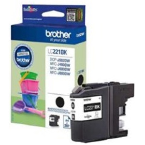 Cartucho tinta brother lc221bk negro 260