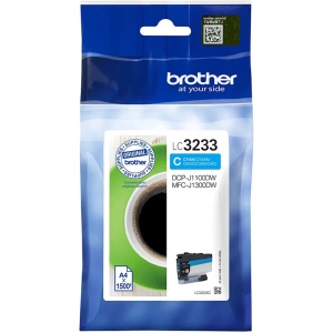 Cartucho tinta brother lc3233c cian 1500