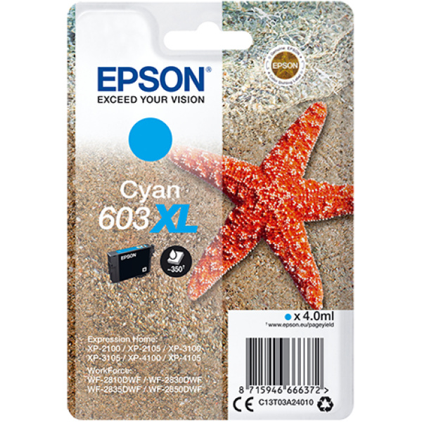 Cartucho tinta epson c13t03a24010 singlepack cian