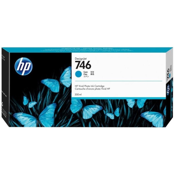 Cartucho tinta hp 746 cian 300
