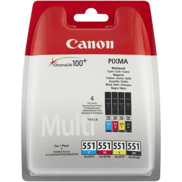 Multipack canon cli 551 c m y