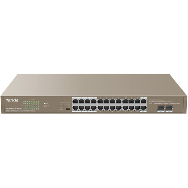 Switch 26 puertos tenda teg1126p 24 410w 24