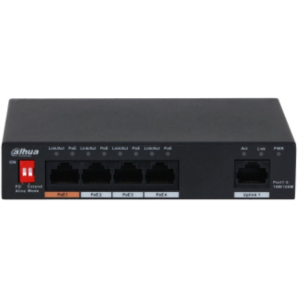 Switch dahua dh pfs3005 4et 60 poe 5 puertos