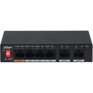 Switch dahua dh - pfs3006 - 4et - 60 poe 6 puertos
