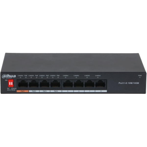 Switch dahua dh pfs3008 8et 60 poe 8 puertos