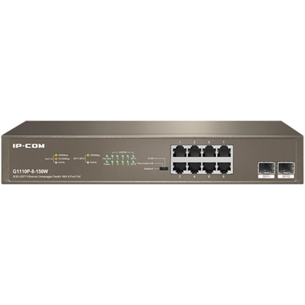 Switch ip com g1110p 8 150w 10 puertos
