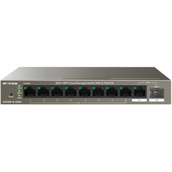 Switch ip com g2210p 8 102w 10 puertos