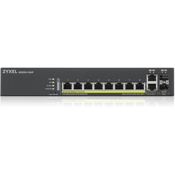 Switch zyxel gs2220 10hp eu0101f 12 puertos